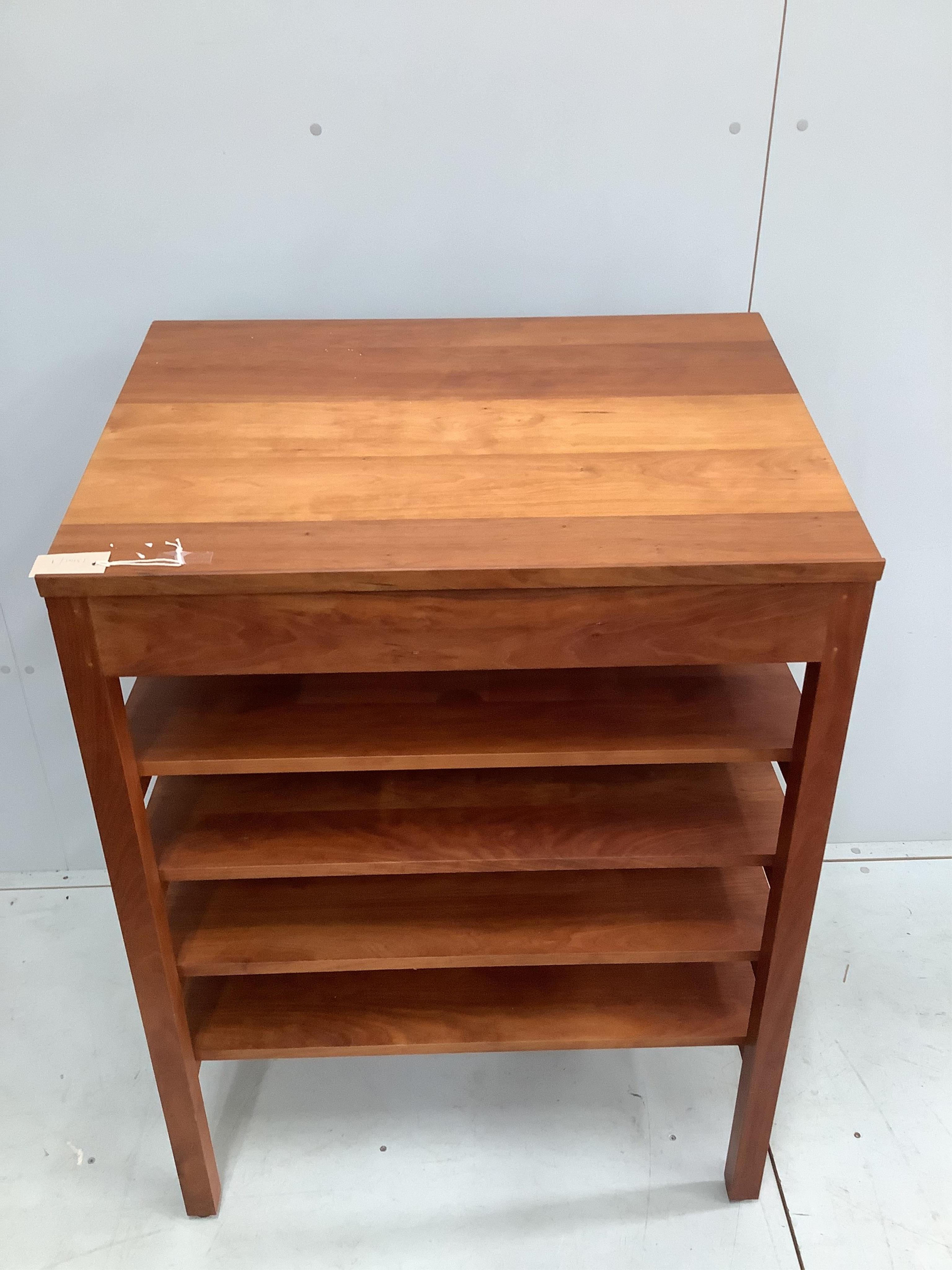 A Thomas Moser cherrywood folio stand, width 81cm, depth 58cm, height 102cm. Condition good